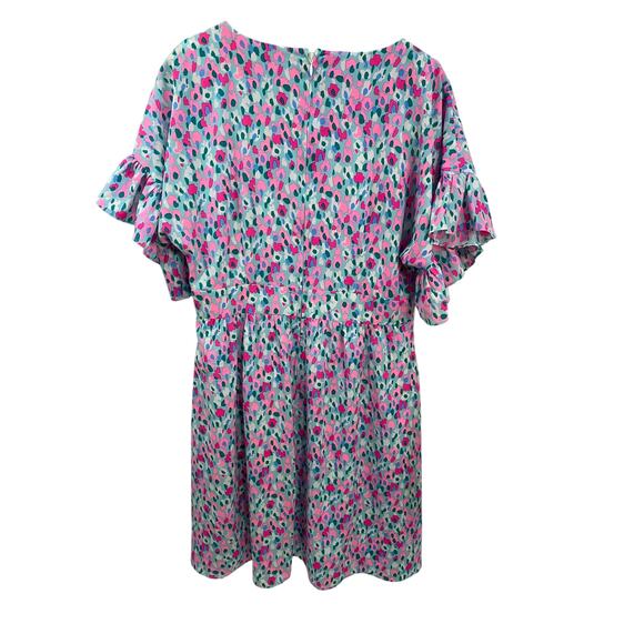 Lilly Pulitzer Hottie Dottie Blaire Stretch Dress Teal Pink Size 8 W/Pencils! - Picture 4 of 16